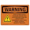 Signmission OSHA WARNING Sign, Food Allergy Please Be W/ Symbol, 24in X 18in Aluminum, 18" W, 24" L, Landscape OS-WS-A-1824-L-12149 - alternate 1